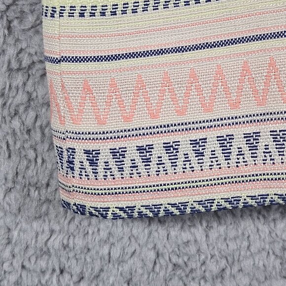 Tribal Southwest Textured Mini Skirt Zip Multicolor Stripes Cotton Fabric NWT - Picture 8 of 15